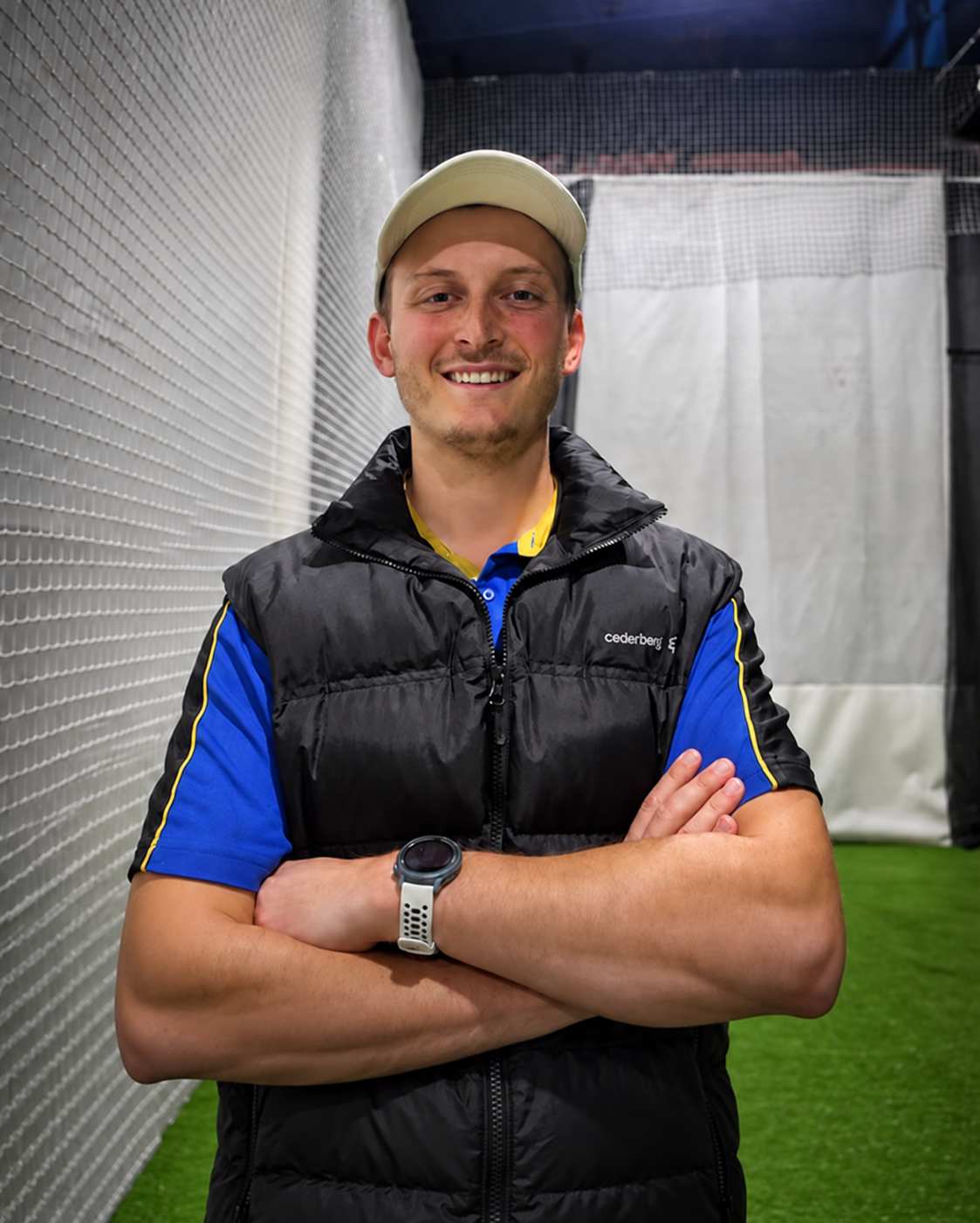 Ethan Jekot at indoor cricket nets